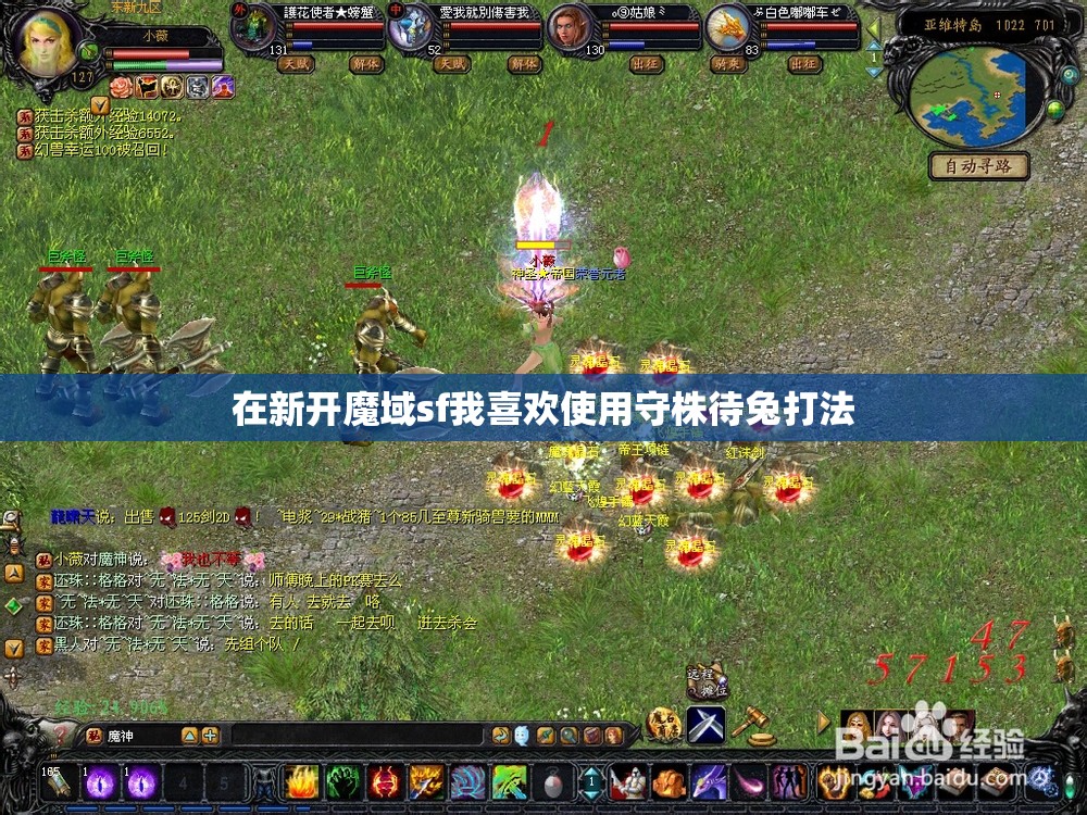 在新开魔域sf我喜欢使用守株待兔打法