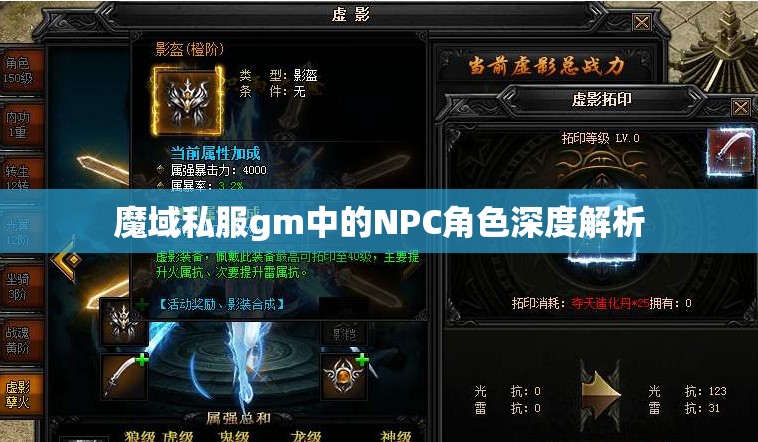 魔域私服gm中的NPC角色深度解析